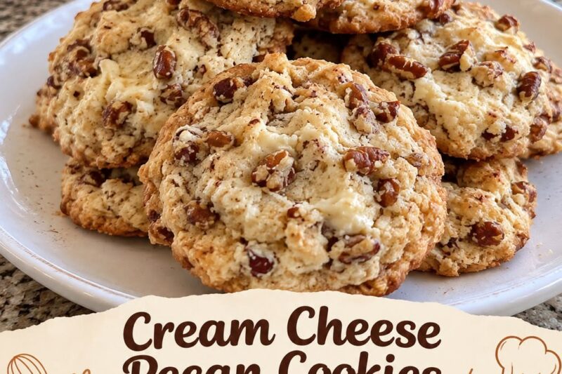 Soft & Chewy High-Protein Cream Cheese Pecan Cookies
