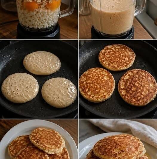Easy Blender Cottage Cheese & Oatmeal Pancakes (Low-Sugar Fitness Fuel)