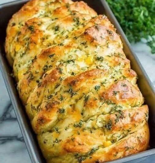 Easy Cheesy Garlic Herb Bread with Gooey Melted Cheese