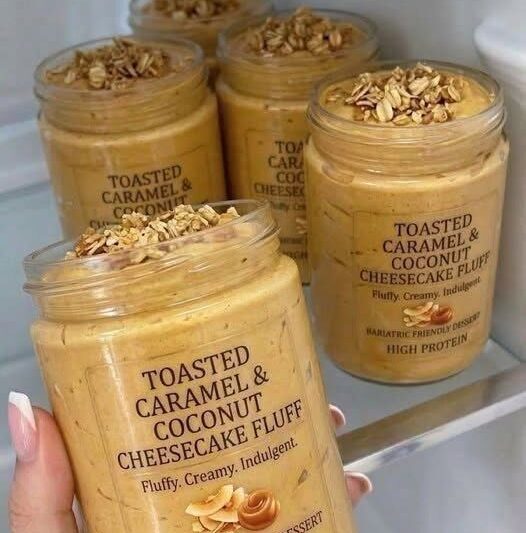 Easy Toasted Coconut Caramel Cheesecake Fluff Dessert