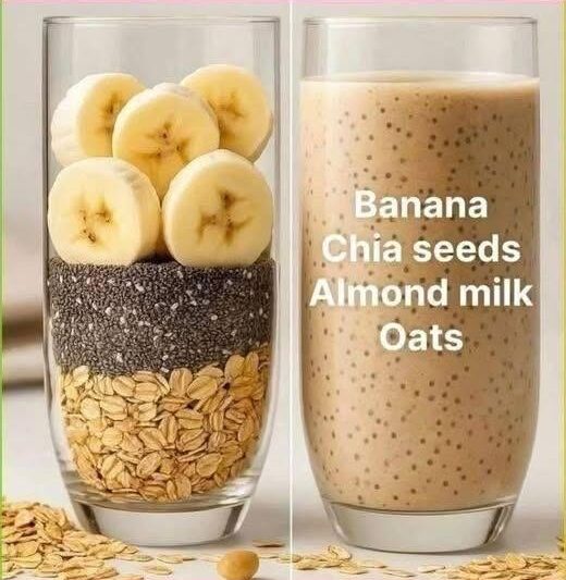 Healthy Banana Oat Chia Smoothie for a Filling Breakfast
