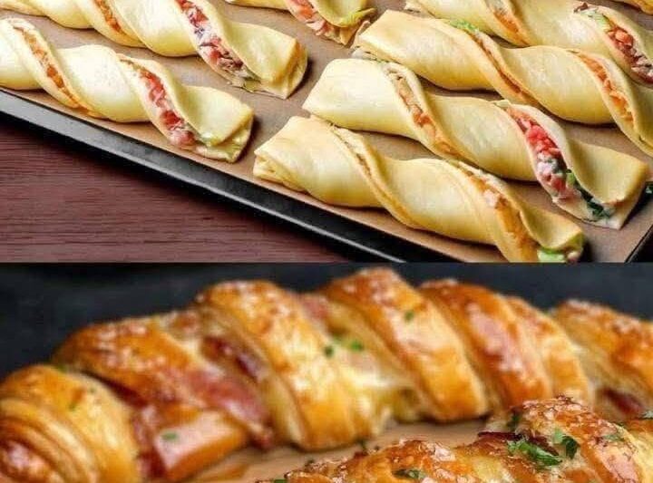 Guilt-Free Low-Carb Bacon and Cheese Pastry Snacking Twists