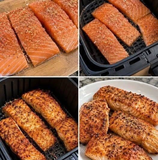 Perfectly Tender Low-Carb Air Fryer Salmon Fillets