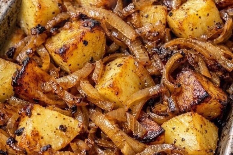 Roasted Potatoes and Onions